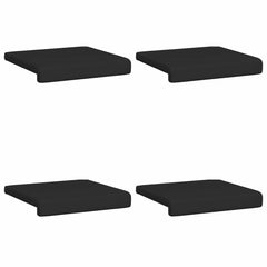 vidaXL Bench Cushion 4 pcs Faux Leather Black Depth 35 cm 6