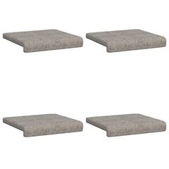 vidaXL Bench Cushion 4 pcs Faux Suede Fabric Light Grey Depth 35 cm 6