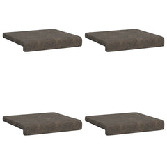 vidaXL Bench Cushion 4 pcs Faux Suede Fabric Dark Grey Depth 35 cm 6