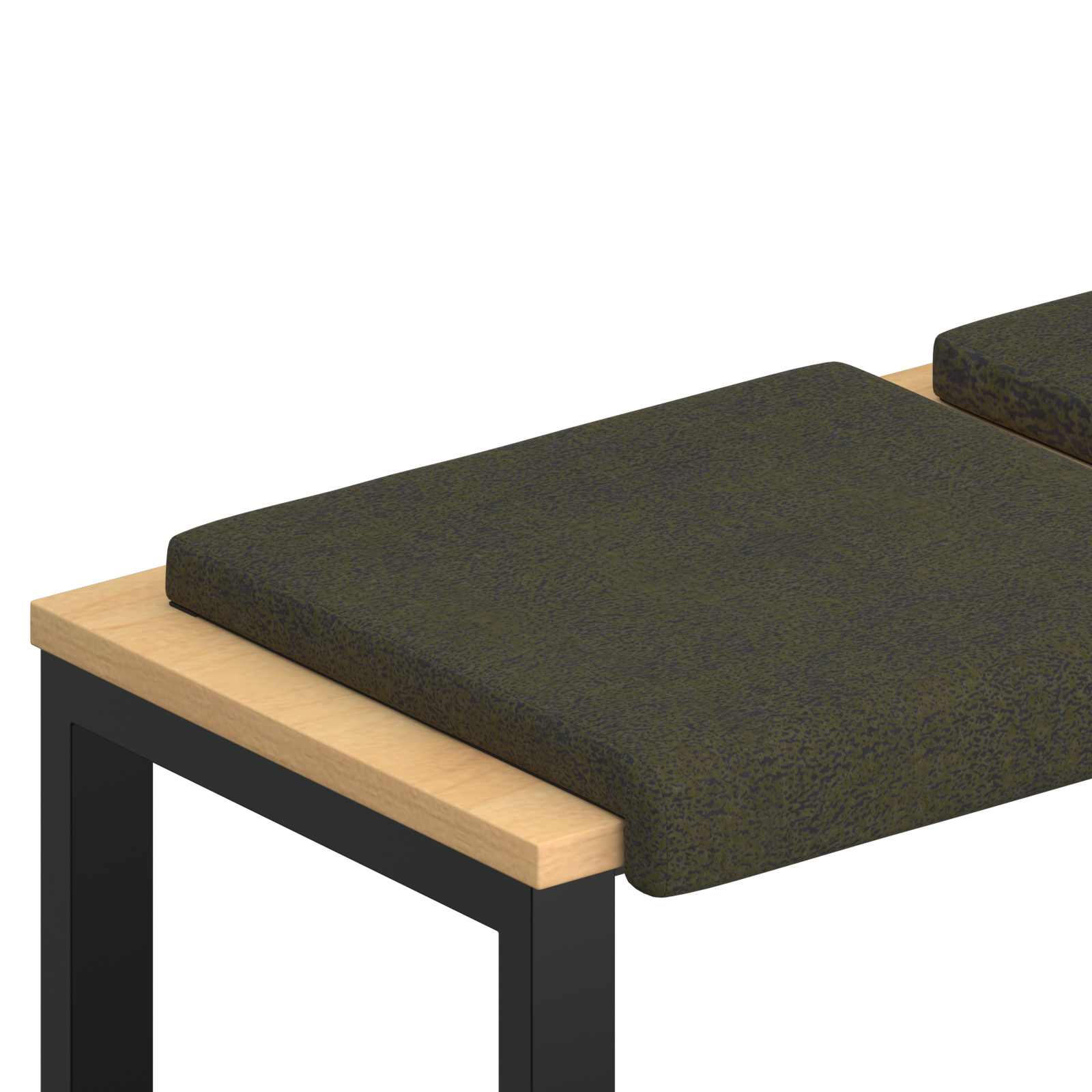 vidaXL Bench Cushion 4 pcs Faux Suede Fabric Army Green Depth 35 cm 2