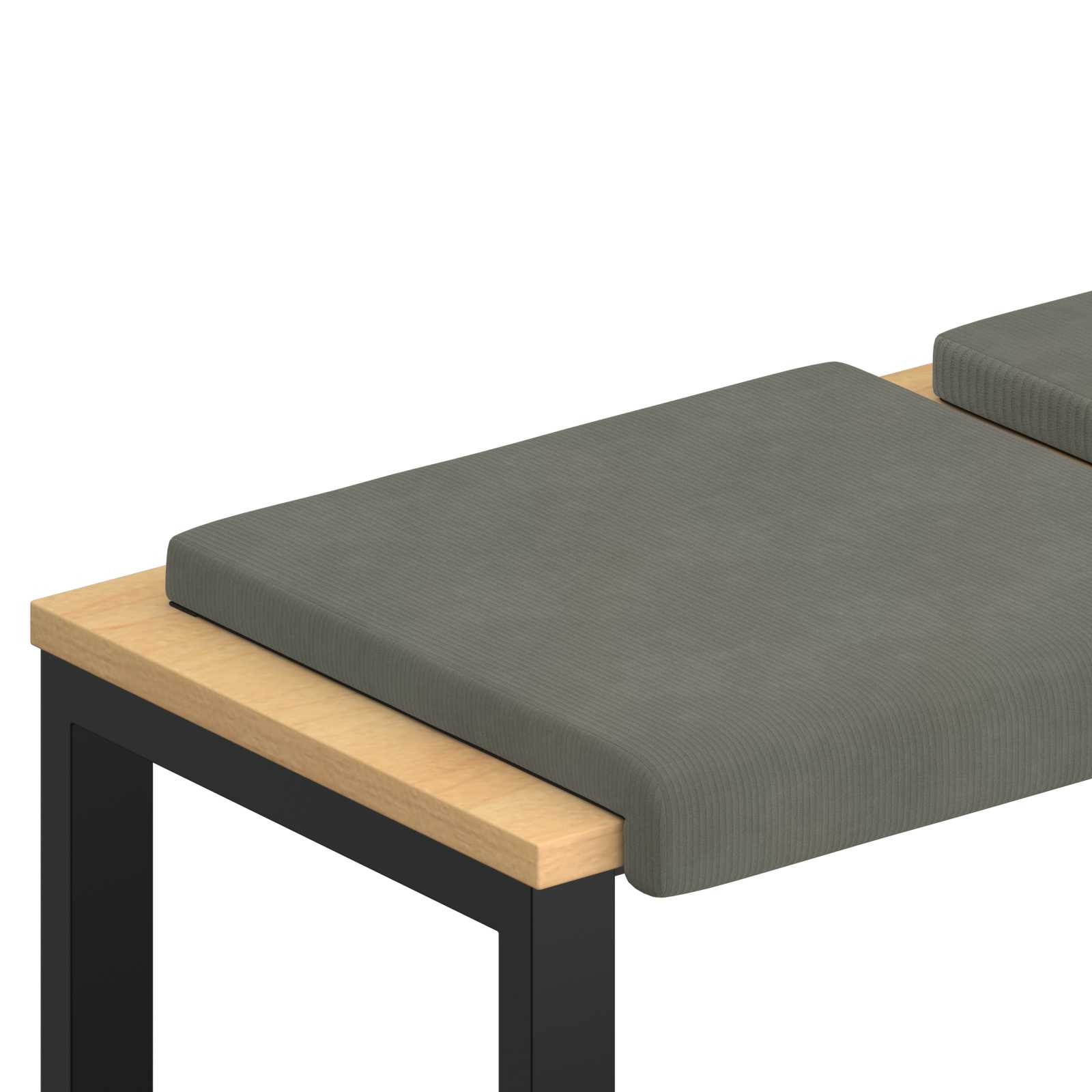 vidaXL Bench Cushion 4 pcs Corduroy Light Grey Depth 35 cm 2