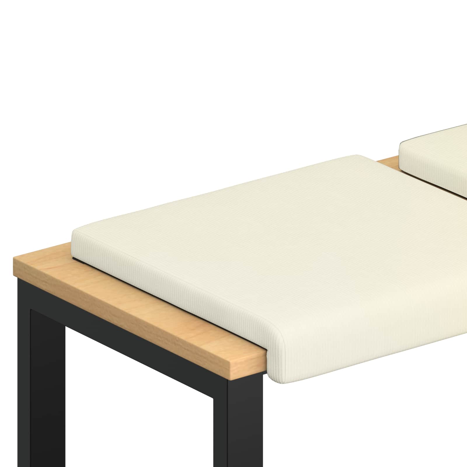 vidaXL Bench Cushion 4 pcs Corduroy Cream Depth 35 cm 2