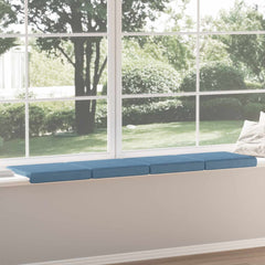 vidaXL Bench Cushion 4 pcs Corduroy Blue Depth 35 cm 4