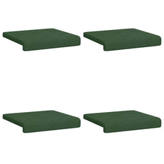 vidaXL Bench Cushion 4 pcs Corduroy Dark Green Depth 35 cm 6