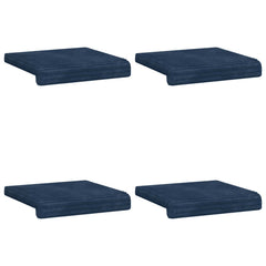vidaXL Bench Cushion 4 pcs Plush Corduroy Navy Blue Depth 35 cm 6