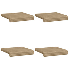 vidaXL Bench Cushion 4 pcs Plush Corduroy Taupe Depth 35 cm 6