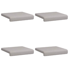 vidaXL Bench Cushion 4 pcs Sherpa Fabric Light Grey Depth 35 cm 5