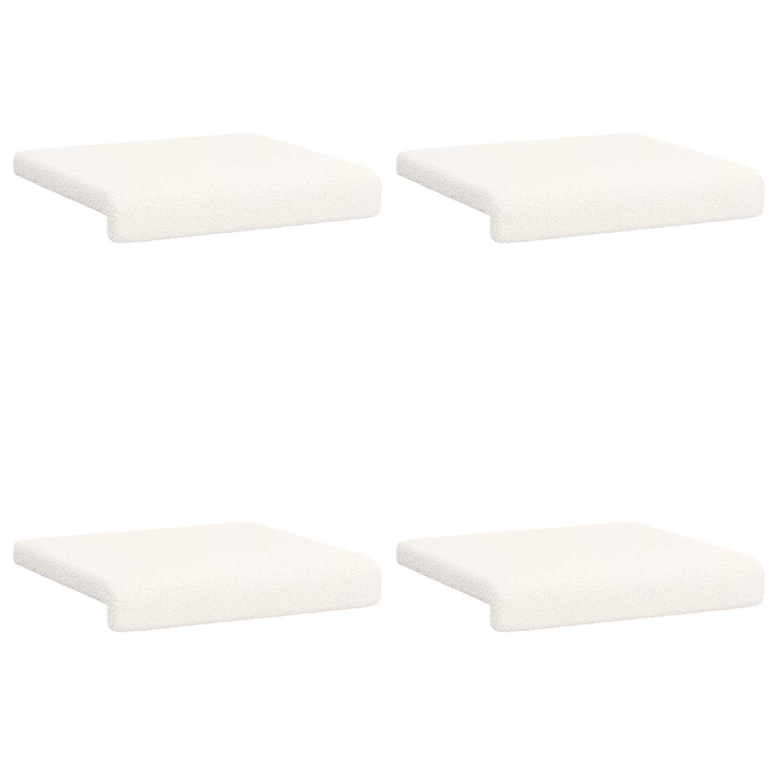 vidaXL Bench Cushion 4 pcs Sherpa Fabric Cream Depth 35 cm 6
