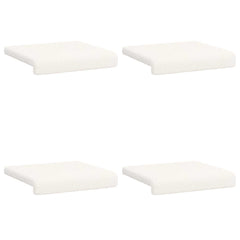 vidaXL Bench Cushion 4 pcs Sherpa Fabric Cream Depth 35 cm 6