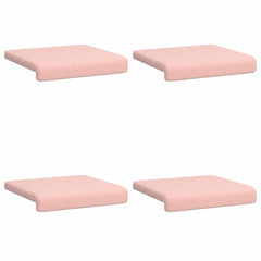 vidaXL Bench Cushion 4 pcs Sherpa Fabric Pink Depth 35 cm 6