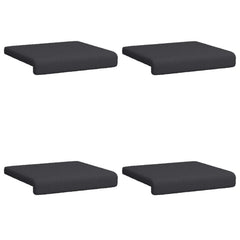 vidaXL Bench Cushion 4 pcs Sherpa Fabric Dark Grey Depth 35 cm 6