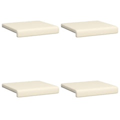 vidaXL Bench Cushion 4 pcs Textured Velvet Cream Depth 35 cm 6