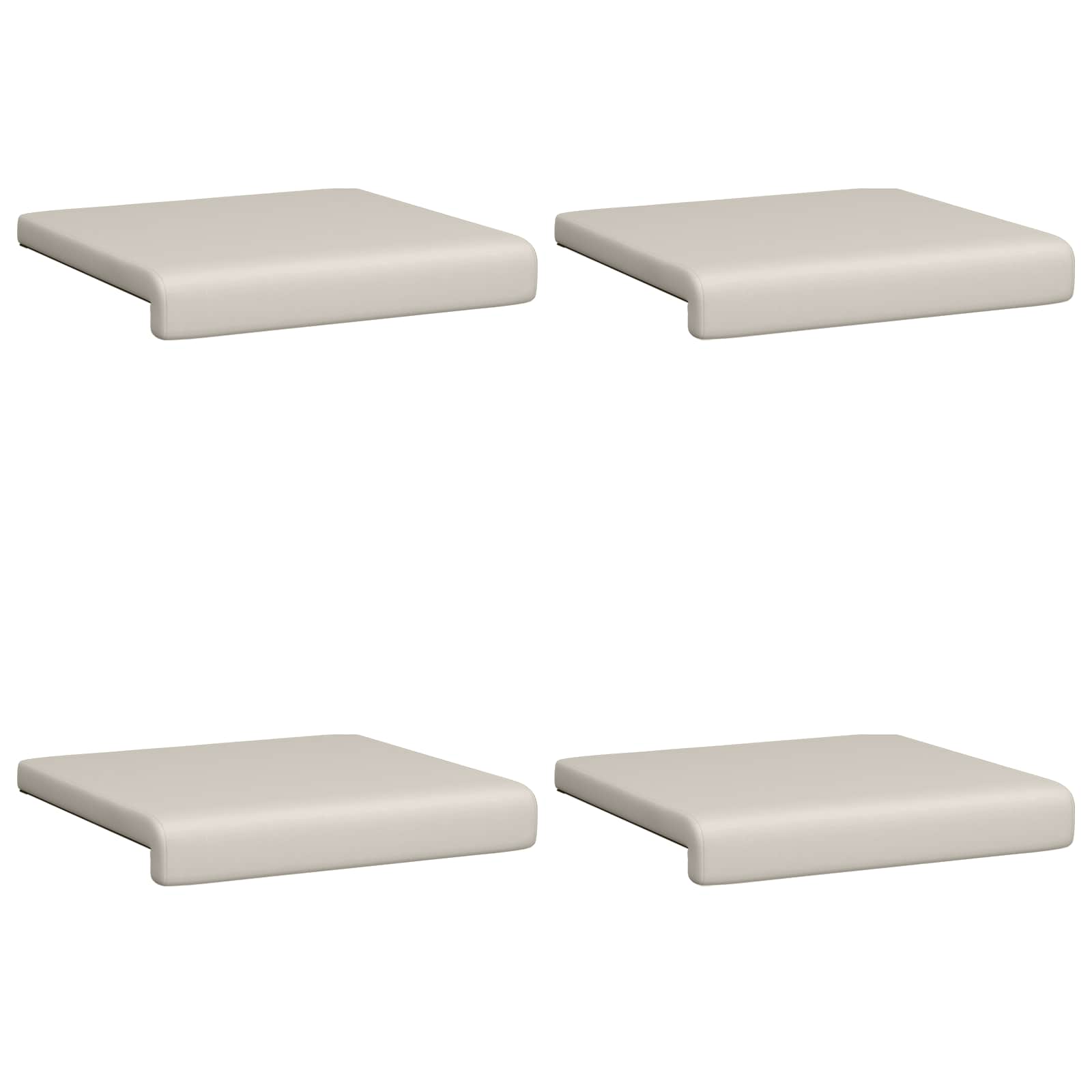 vidaXL Bench Cushion 4 pcs Textured Velvet Oatmeal Depth 35 cm 6