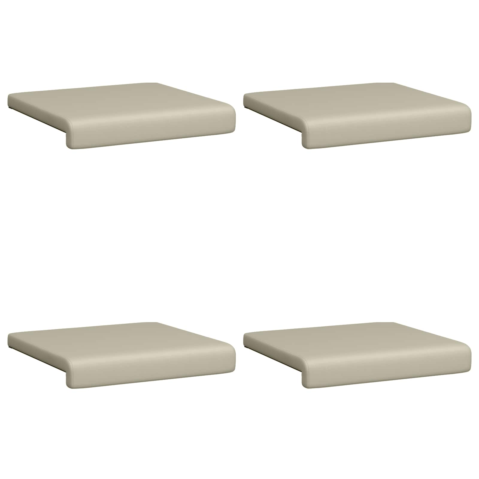vidaXL Bench Cushion 4 pcs Textured Velvet Sand Depth 35 cm 6