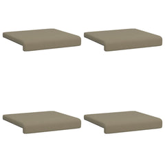 vidaXL Bench Cushion 4 pcs Textured Velvet Khaki Depth 35 cm 6