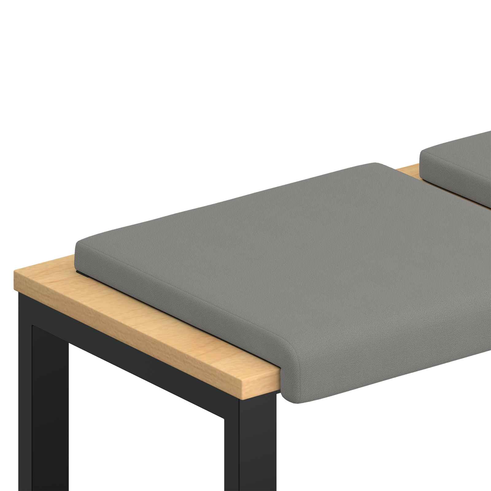 vidaXL Bench Cushion 4 pcs Textured Velvet Dark Grey Depth 35 cm 2