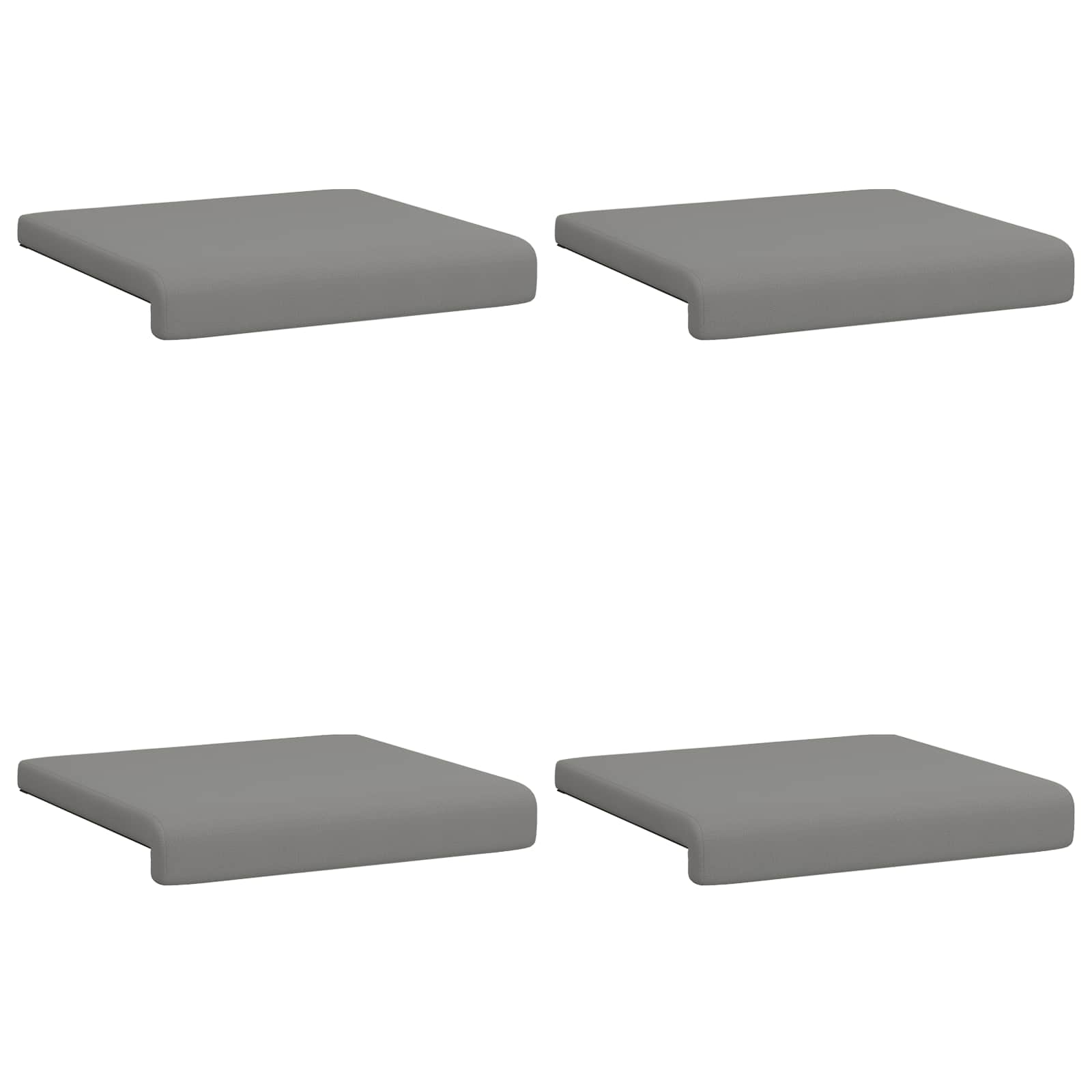 vidaXL Bench Cushion 4 pcs Textured Velvet Dark Grey Depth 35 cm 6