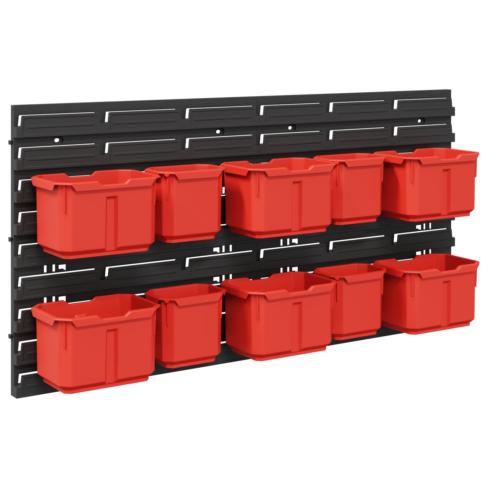 vidaXL Container Rack Black and Red 77.5 x 2 x 39 cm 2