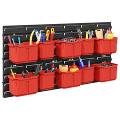 vidaXL Container Rack Black and Red 77.5 x 2 x 39 cm 3