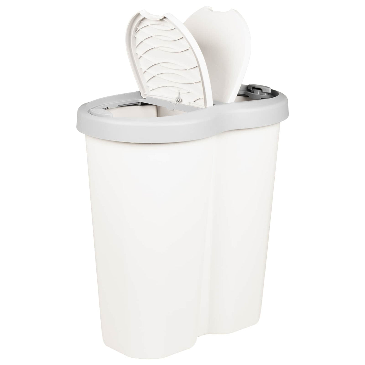 vidaXL Garbage Bin White 48 x 30 x 51 cm PP 3