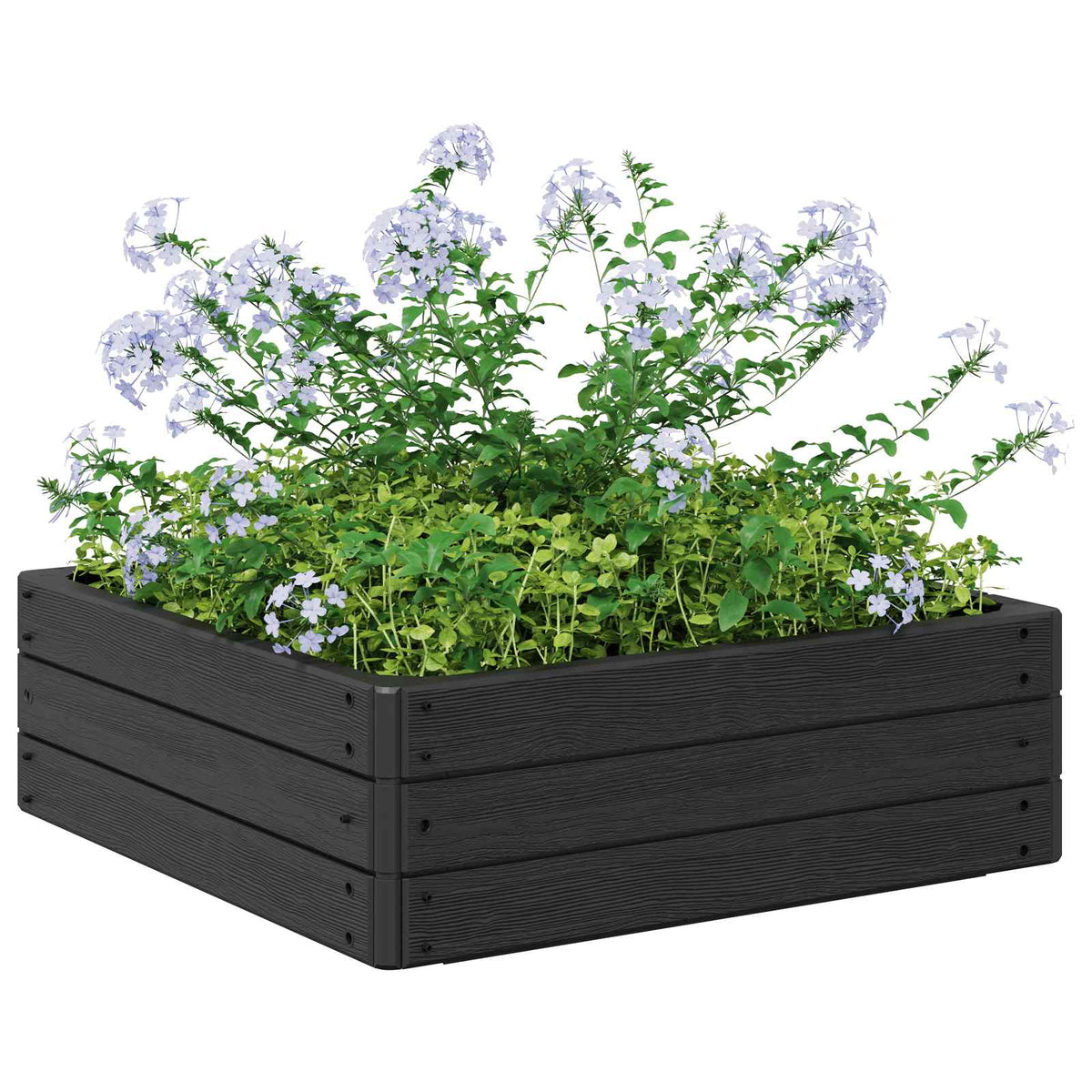 vidaXL Raised Bed Black 75.5 x 75.5 x 25 cm PP 3