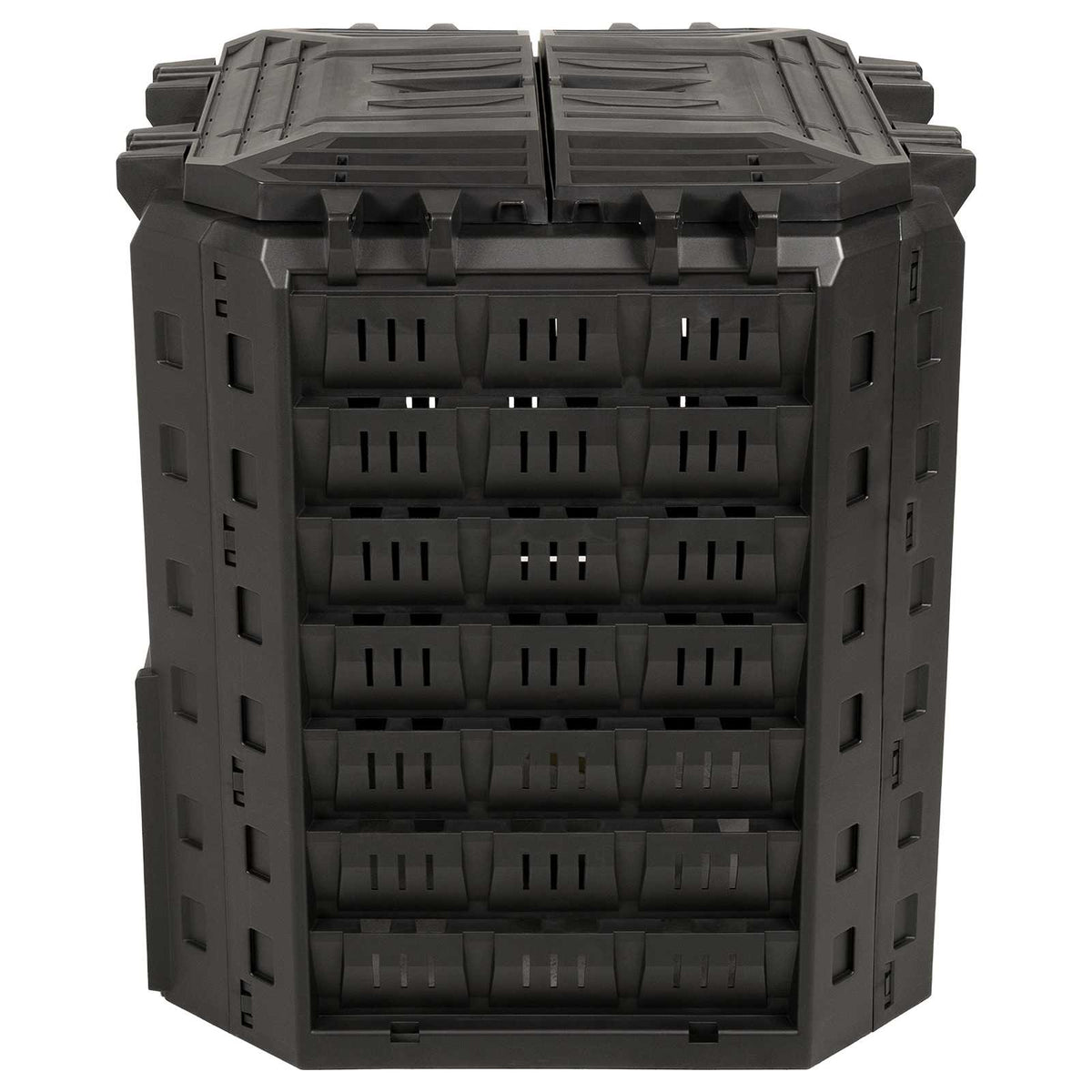 vidaXL Garden Composter Black 71 x 71 x 81.5 cm 100% PP 4