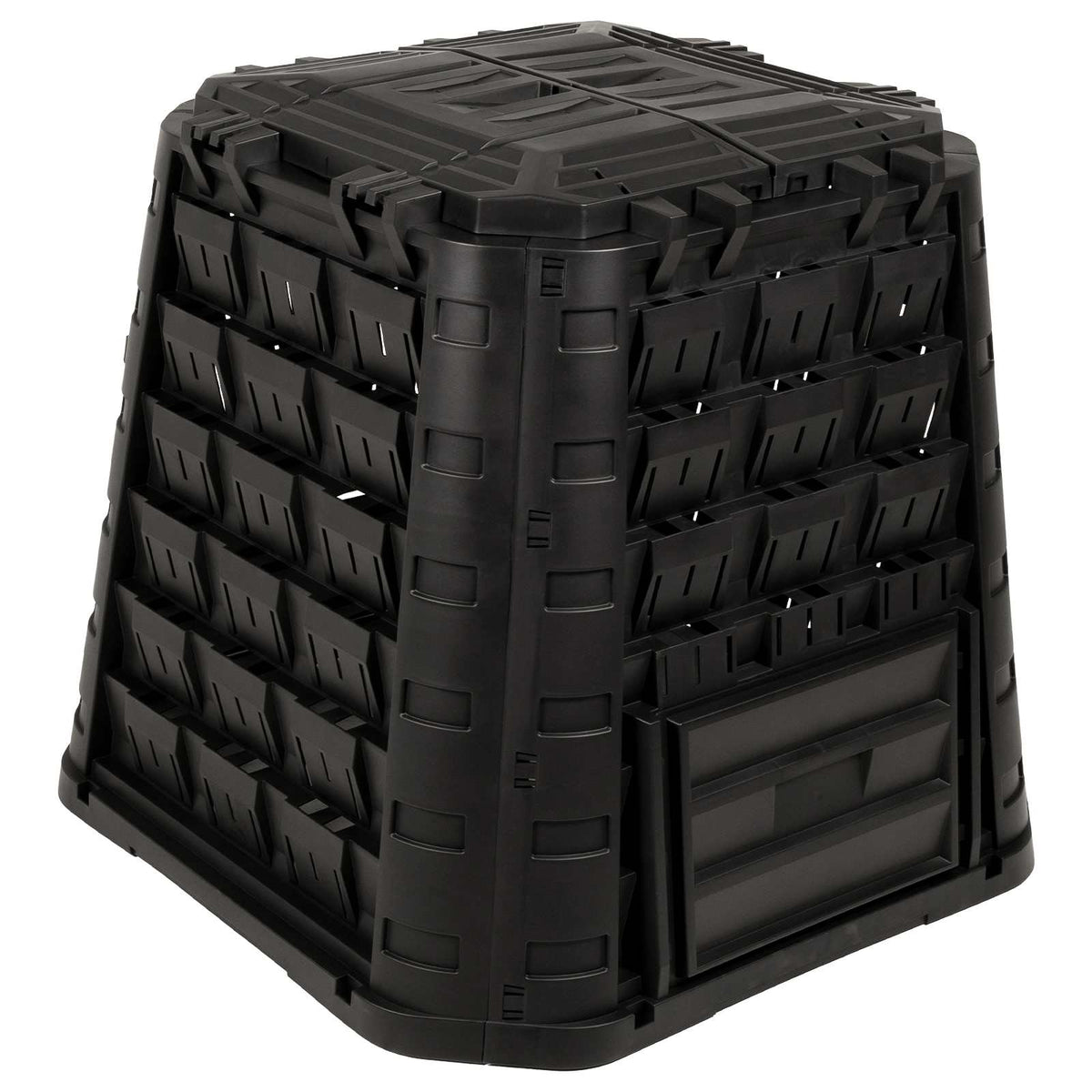vidaXL Garden Composter Black 91 x 91 x 83 cm 100% PP 2
