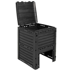vidaXL Garden Composter Black 59.5 x 60 x 81.5 cm 280 L 100% PP 3