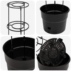 vidaXL Tomato Grower Black Ø 32 x 127 cm PP 4