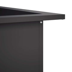 Fire Pit Ring Black 90 cm 90 cm Steel