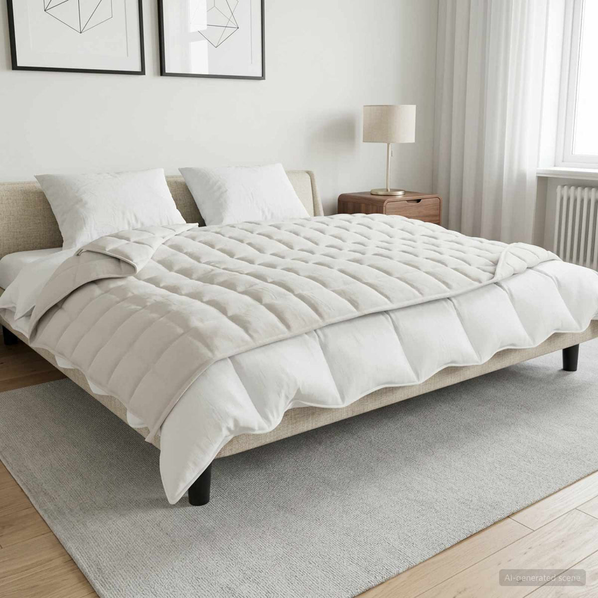 Weighted Blanket Fabric White 11 kg 150 cm 200 cm