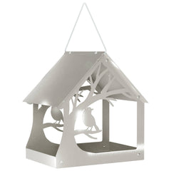 vidaXL Hanging Bird Feeder Stainless Steel Silver 2
