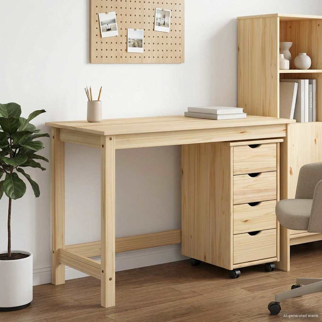 Desk Cabinet Set MOSS 2 pcs 112 x 50 x 75 cm Brown