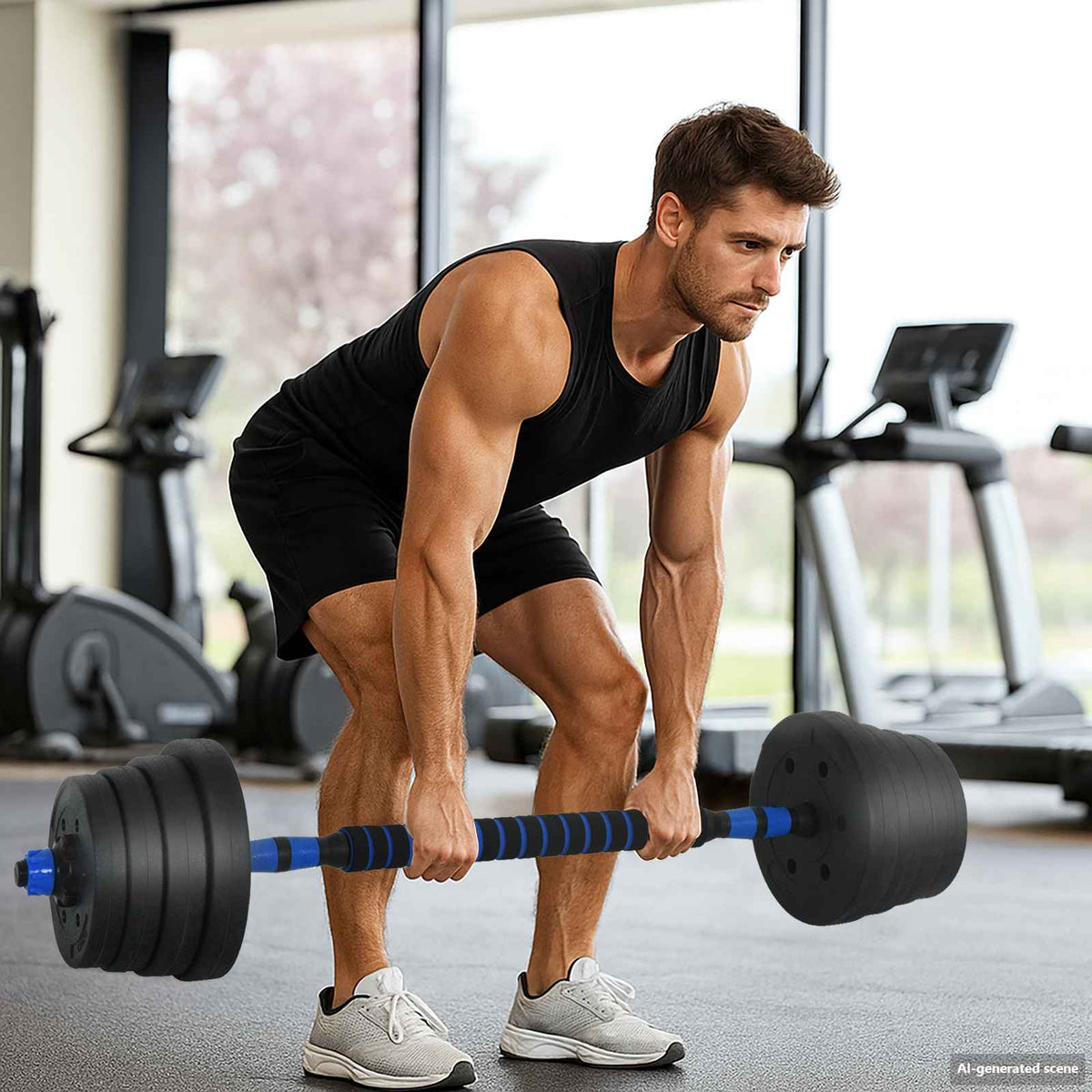vidaXL 2-in-1 Dumbbell Barbell