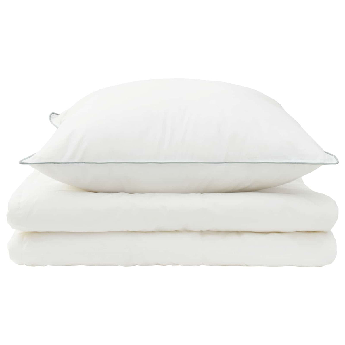 Duvet and Pillow Set 2 pcs 152x203 cm Summer 140 GSM Wool White 80 x 80 cm