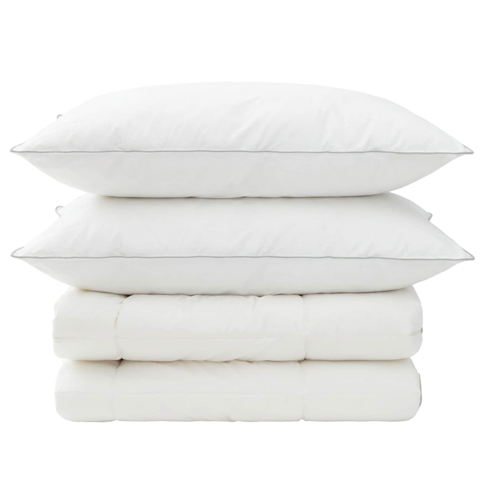 vidaXL Duvet and Pillow Set 3 pcs 135 x 220 cm 4 Seasons 300 GSM Wool 6