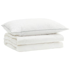 90% Goose Down Duvet Set FULDA 2 pcs 137 x 200 cm Summer White 50 x 70 cm