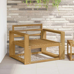 Outdoor Middle Sofa Solid Acacia Wood White Wide flat
