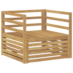 Outdoor Sofa Solid Acacia Wood White Horizontal slats