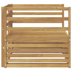 Outdoor Sofa Solid Acacia Wood White Horizontal slats