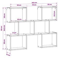 Wall Shelf 103 x 17 x 80 cm Engineered Wood White
