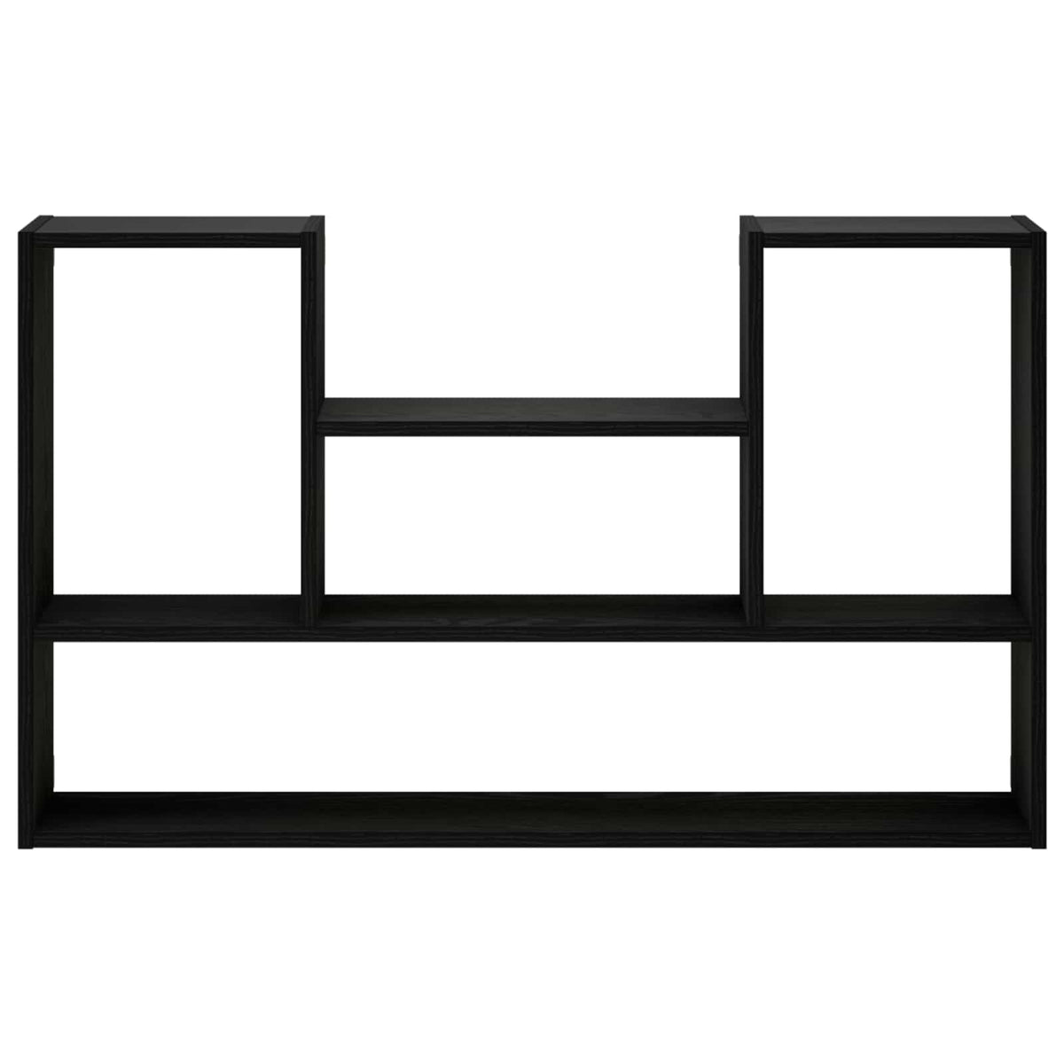 vidaXL Wall Shelf Black 100 x 17 x 60 cm Engineered Wood 3