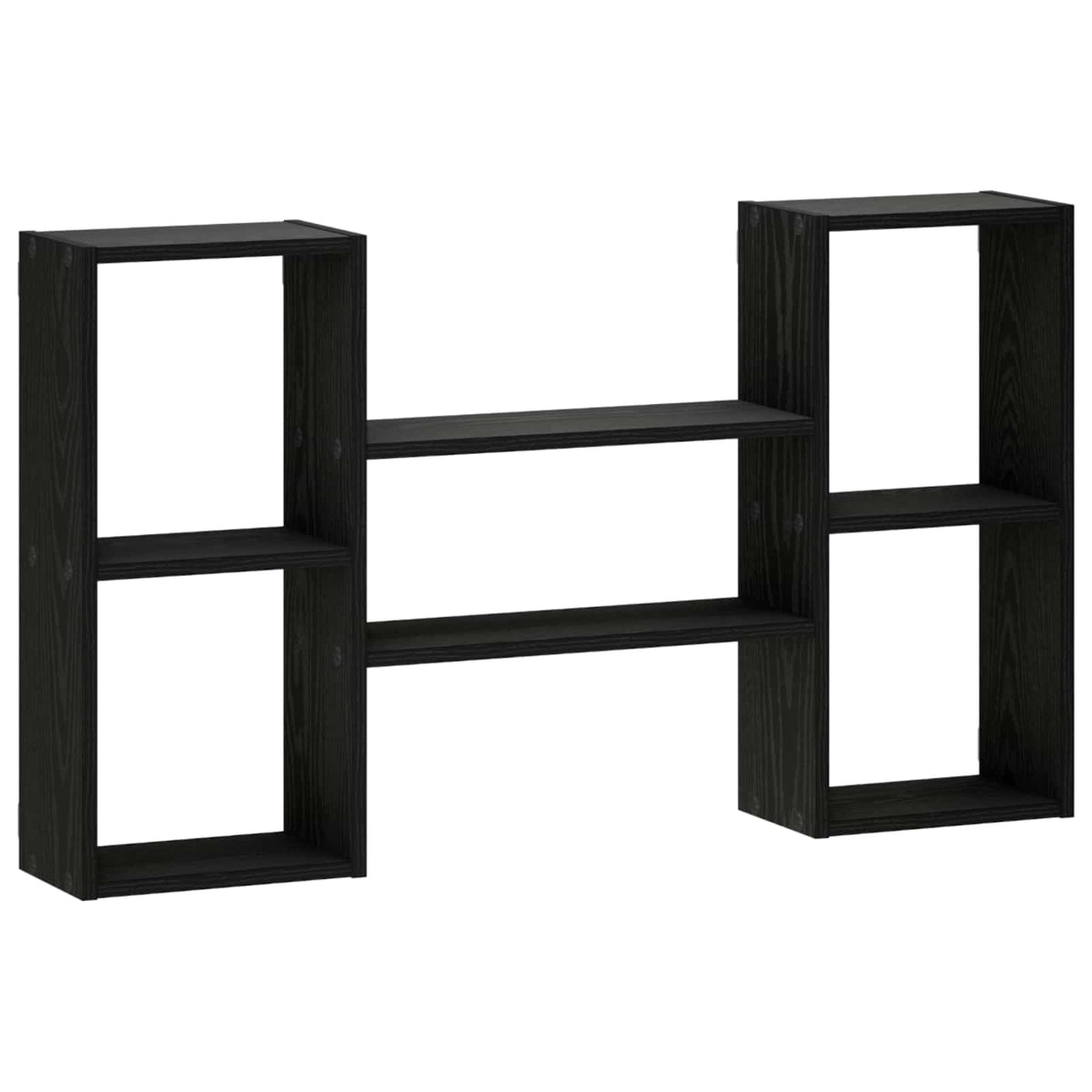 vidaXL Wall Shelf Black Oak 102 x 17 x 59 cm Engineered Wood 2