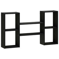 vidaXL Wall Shelf Black Oak 102 x 17 x 59 cm Engineered Wood 2