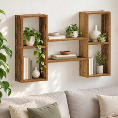 Wall Shelf 102 x 17 x 59 cm Engineered Wood Old wood