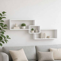 Wall Shelf 158 x 17 x 53 cm Engineered Wood White