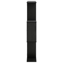 vidaXL Wall Shelf Black Oak 72 x 17 x 105 cm Engineered Wood 4