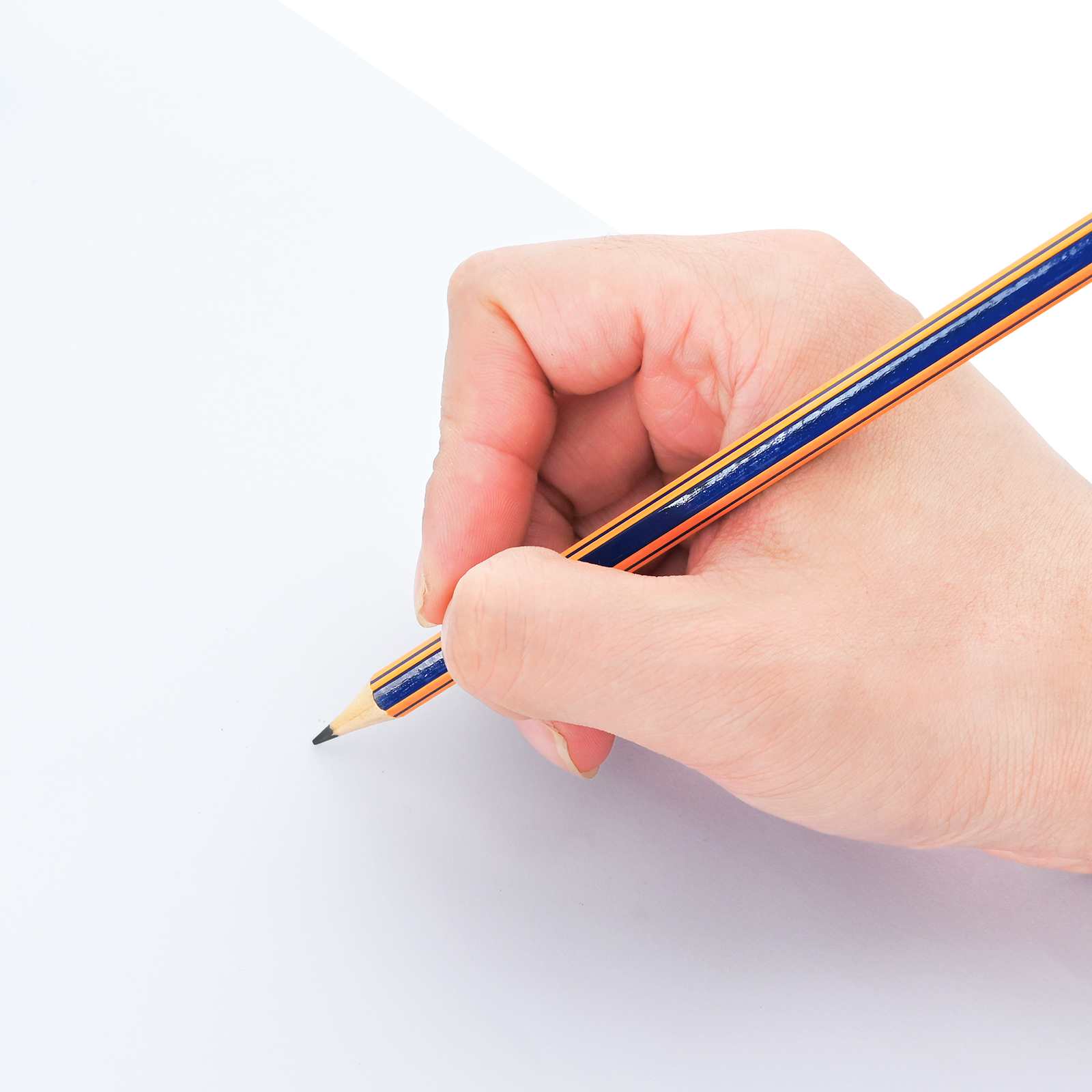vidaXL HB Pencils Ø 0.7 x 18 cm Blue and Yellow Solid Poplar Wood 6