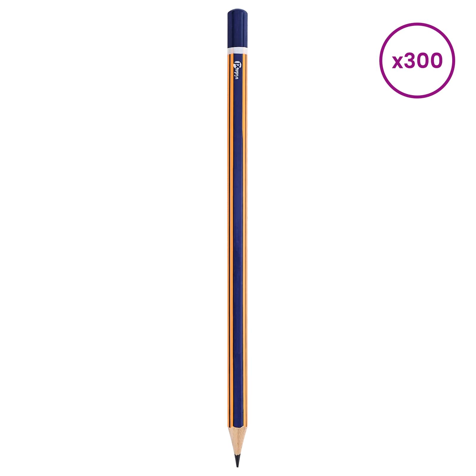 vidaXL HB Pencils Ø 0.7 x 18 cm Blue and Yellow Solid Poplar Wood 2
