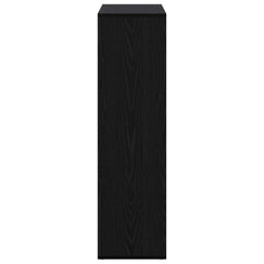 vidaXL Book Cabinet 102 x 29 x 103.5 cm Engineered Wood Black Oak 6